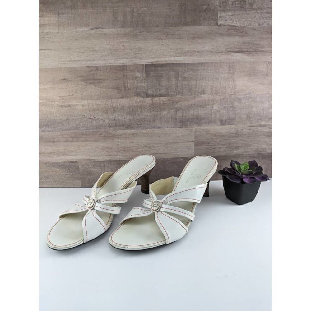 Cole Haan White Low Pump Open Toe Heel